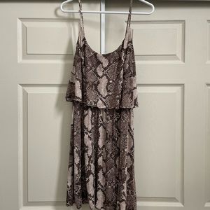 H&M Snakeskin Pattern Tiered Dress - L